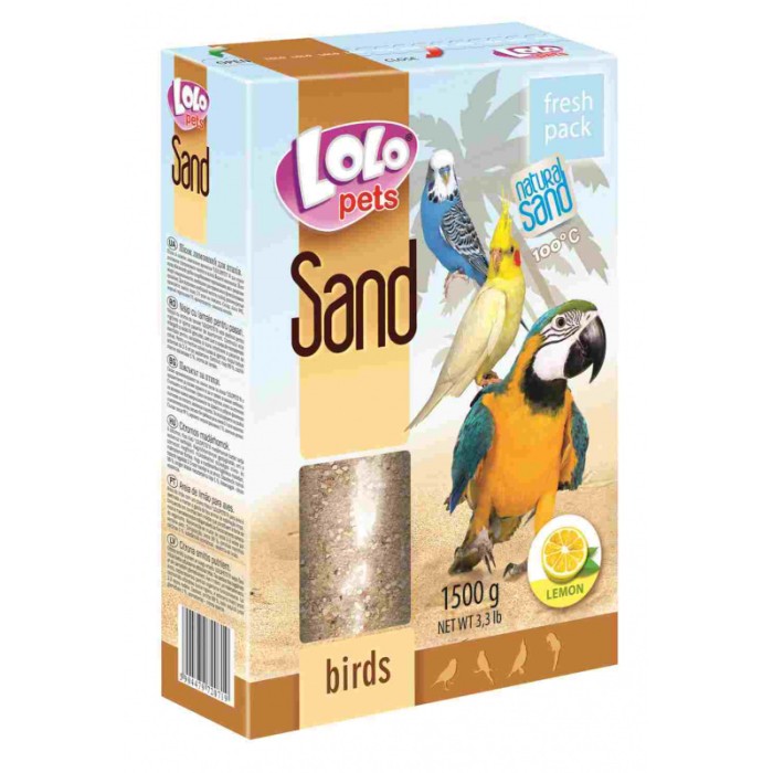 "Lolopets" Пісок для птахів лимонний 1500г